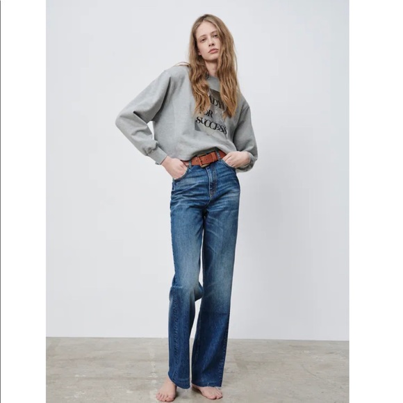 ZARA Cropped Gray Sweatshirt Size L - Picture 9 of 9